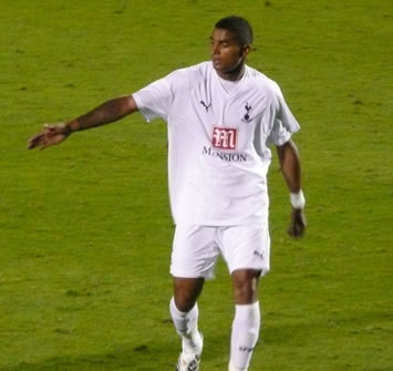 Kevin-Prince Boateng directed operations for Spurs last night (Thanks to Elaine Lewis for the picture)