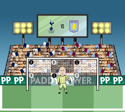 In which part of Brad Guzan's goal will Spurs score? Or, will he keep a clean sheet?