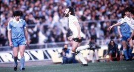 Ricky Villa is seen here celebrating his first goal in the momentous 1981 Cup Final replay