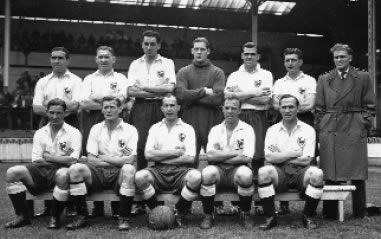 Ted Ditchburn is easily recognisable in the back row of this team picture from 1951