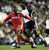 A tale of two Captains locked in battle in last year's corresponding game - Spurs Ledley King and Boa Morte for Fulham