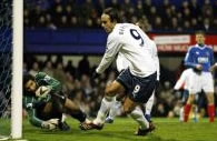 Dimitar Berbatov scores the winning goal in front of the away fans!