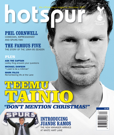 Teemu Tainio is featured in this month's Hotspur magazine