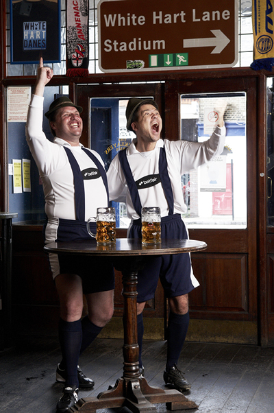 Spurs fans ready to cheer on the Germans!