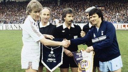Anderlecht v Spurs in the 1984 UEFA Cup