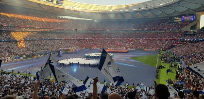 Thje Champions League Final at The Wanda Metropolitano Stadium, Madrid