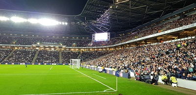 Spurs played this game at Stadium MK Dons