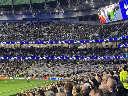 Eintracht Frankfurt fans at The Tottenham Hotspur Stadium