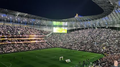 The lights go down at Tottenham