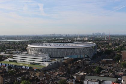 An aerial view over London