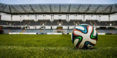 Image of football on the pitch